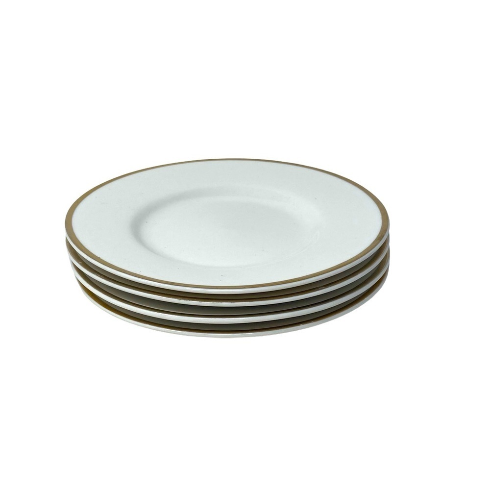 L n T Homes | Fine Porcelain | 6” Saucers | Set of Four